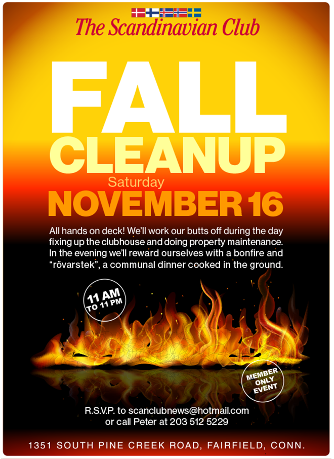 Fall Cleanup Day poster